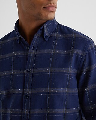 Plaid Specked Flannel Shirt - image 2