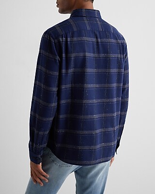 Plaid Specked Flannel Shirt - image 3