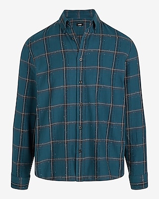 Plaid Specked Flannel Shirt