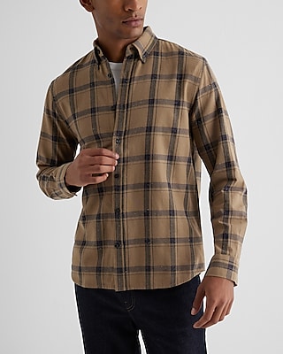 plaid specked flannel shirt