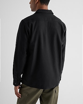 Linen-Blend Chore Shirt Jacket 