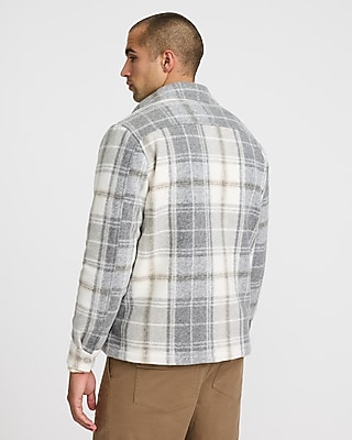 Plaid Double Patch Pocket Shirt Jacket