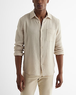 Crinkle Cotton Shirt