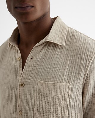 Crinkle Cotton Shirt