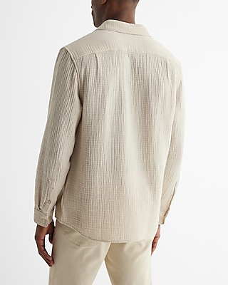 Crinkle Cotton Shirt
