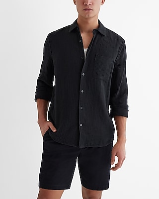Crinkle Cotton Shirt