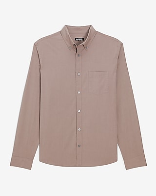 Slim Solid Stretch Cotton Shirt