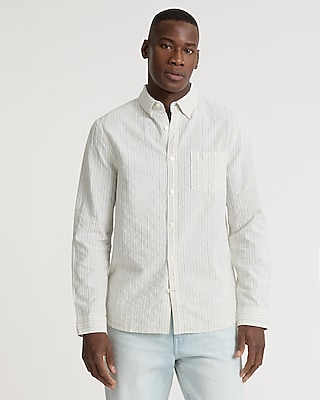 Textured Striped Soft Wash Shirt
