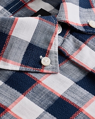 Textured Plaid Shirt - image 5