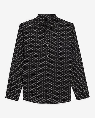 LS ALFORD VISCOSE TENCEL FELDING DOT PRINT SST:JET BLACK:XXL