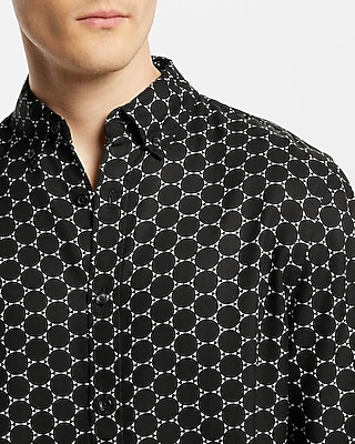 LS ALFORD VISCOSE TENCEL FELDING DOT PRINT SST:JET BLACK:XXL