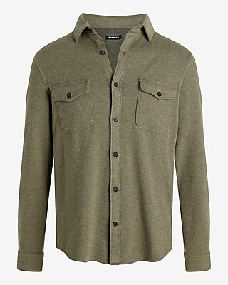 Twill Sweater Flannel Shirt
