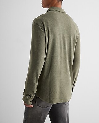 Twill Sweater Flannel Shirt
