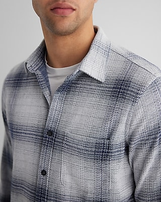 Plaid Sweater Flannel Shirt