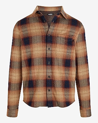 Plaid Sweater Flannel Shirt