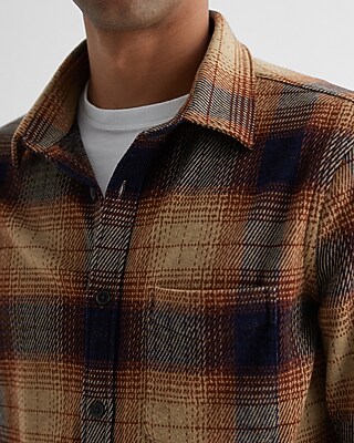 Plaid Sweater Flannel Shirt