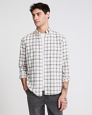Textured Plaid Shirt | Express