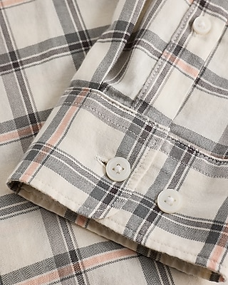 Grid Plaid Cotton Soft Wash Shirt