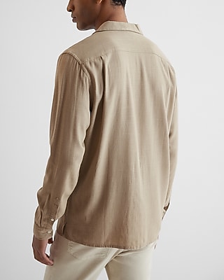 Stretch Linen-Blend Shirt