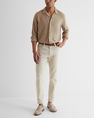 Stretch Linen-Blend Shirt
