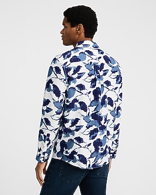 Textured Floral Long Sleeve Shirt