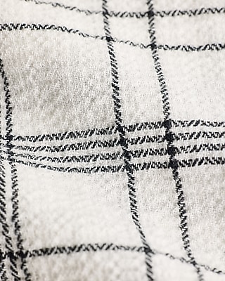 Textured Lined Plaid Shirt