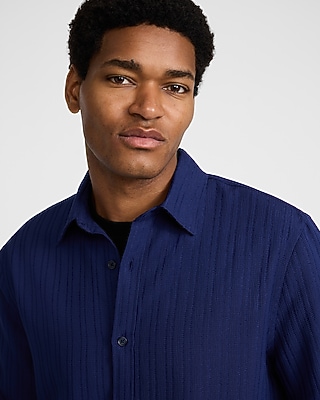 Textured Long Sleeve Shirt