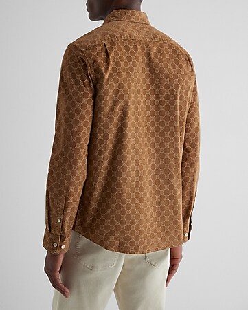Louis Vuitton Leaf Silk Button Up Shirt