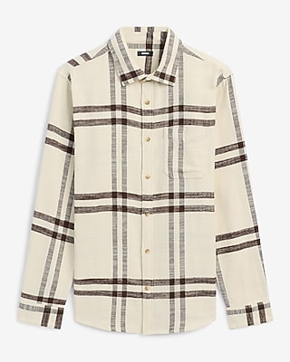 Plaid Cotton Patch Pocket Flannel Shirt