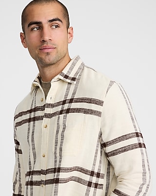 Plaid Cotton Patch Pocket Flannel Shirt
