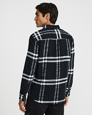Plaid Cotton Patch Pocket Flannel Shirt