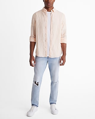 Striped Linen-Blend Shirt