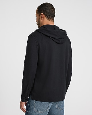 Hooded Sweater Flannel Shirt