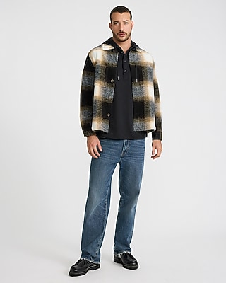 Hooded Sweater Flannel Shirt