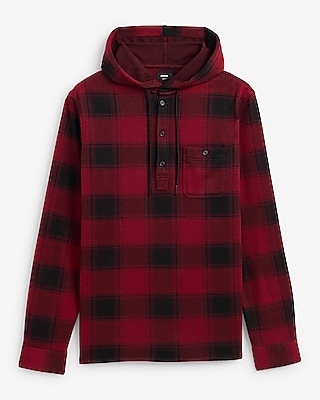 Plaid Hooded Sweater Flannel