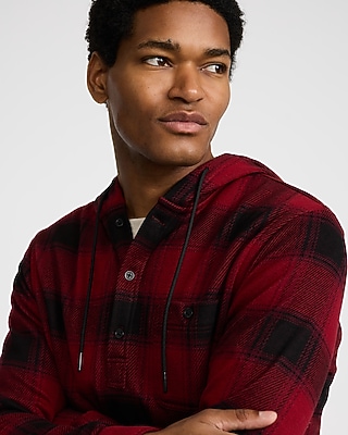 Plaid Hooded Sweater Flannel