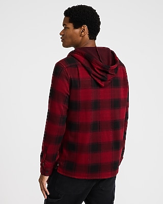 Plaid Hooded Sweater Flannel