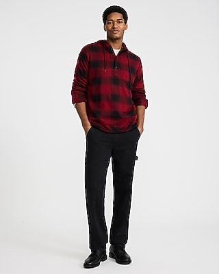 Plaid Hooded Sweater Flannel