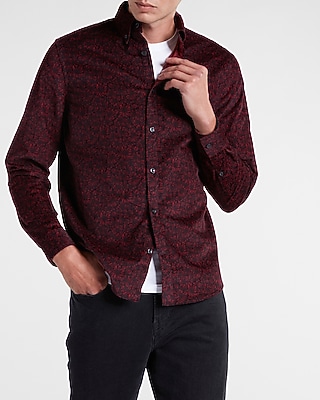 Men's Red Button Down Shirts - Dress 