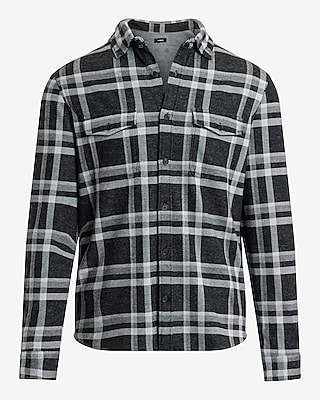 Plaid Double Pocket Sweater Flannel