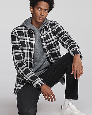 Plaid Double Pocket Sweater Flannel