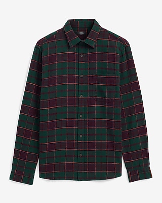 Plaid Cotton Patch Pocket Flannel Shirt