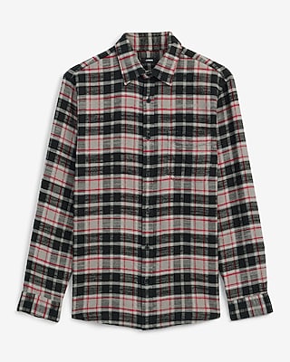Plaid Cotton Patch Pocket Flannel Shirt