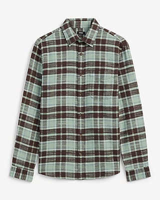 Plaid Cotton Patch Pocket Flannel Shirt