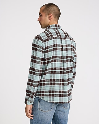Plaid Cotton Patch Pocket Flannel Shirt