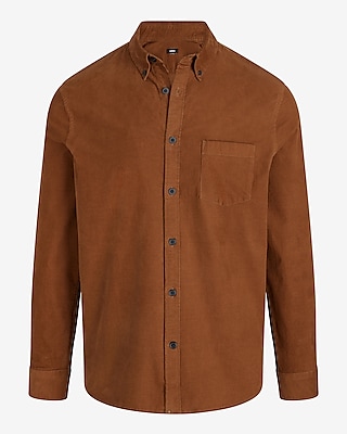 Solid Stretch Corduroy Shirt