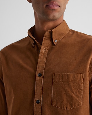 Solid Stretch Corduroy Shirt
