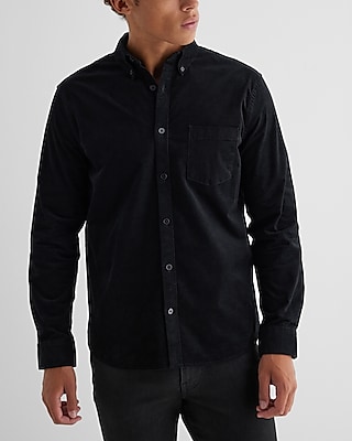 Solid Stretch Corduroy Shirt
