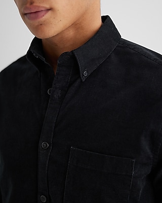 Solid Stretch Corduroy Shirt