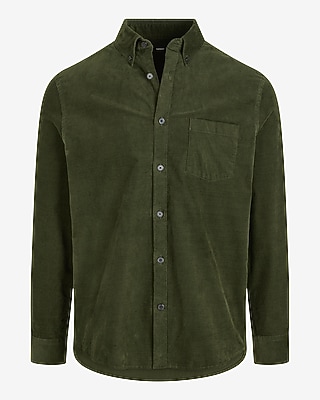 Solid Stretch Corduroy Shirt